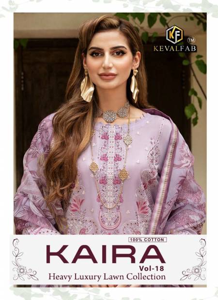 Kaira Vol 18 By Keval Fab Pure Cotton Pakistani Dress Material Wholesale Price In Surat Catalog